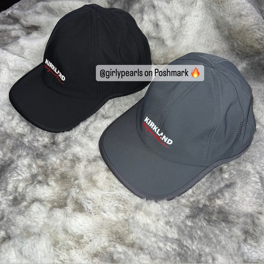 Kirkland Signature Unisex Logo Hat 2 Hats Black & Gray NEW